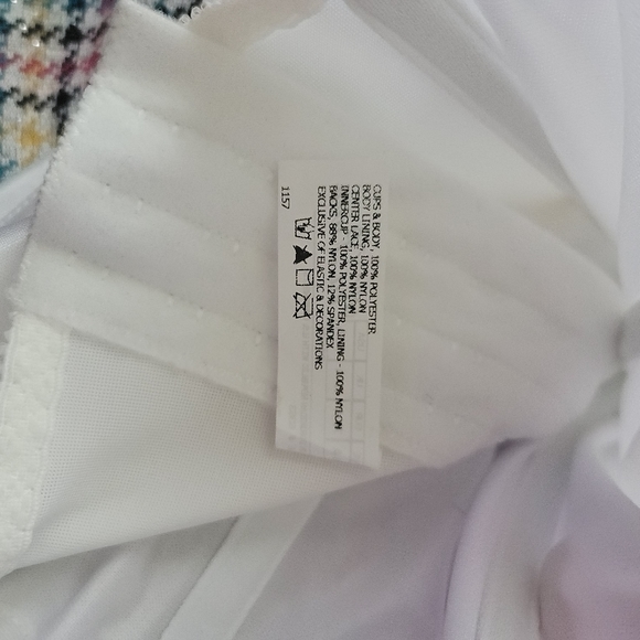 White bustier with detachable clear straps. - Picture 5 of 5